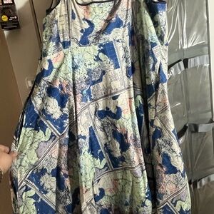 Modcloth Multicolor Map Print Dress